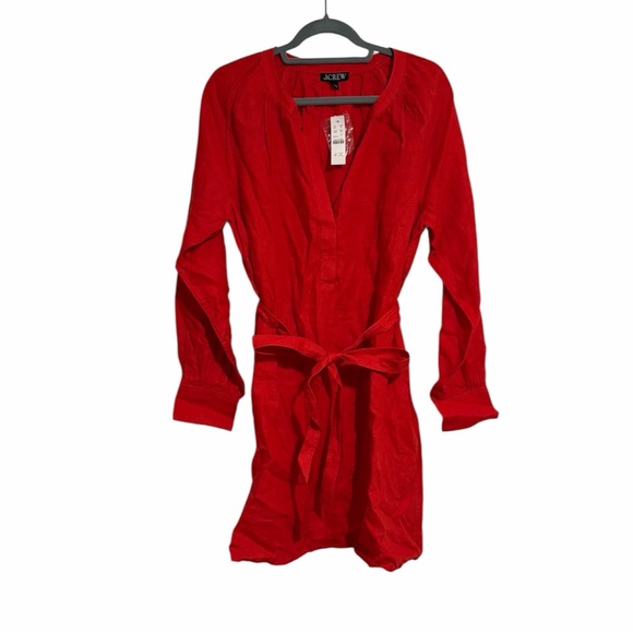 J Crew red linen Cabana dress - Picture 2 of 9